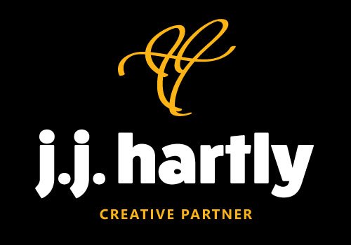J.J. Hartly heart signature, name and tagline: Creative Partner.